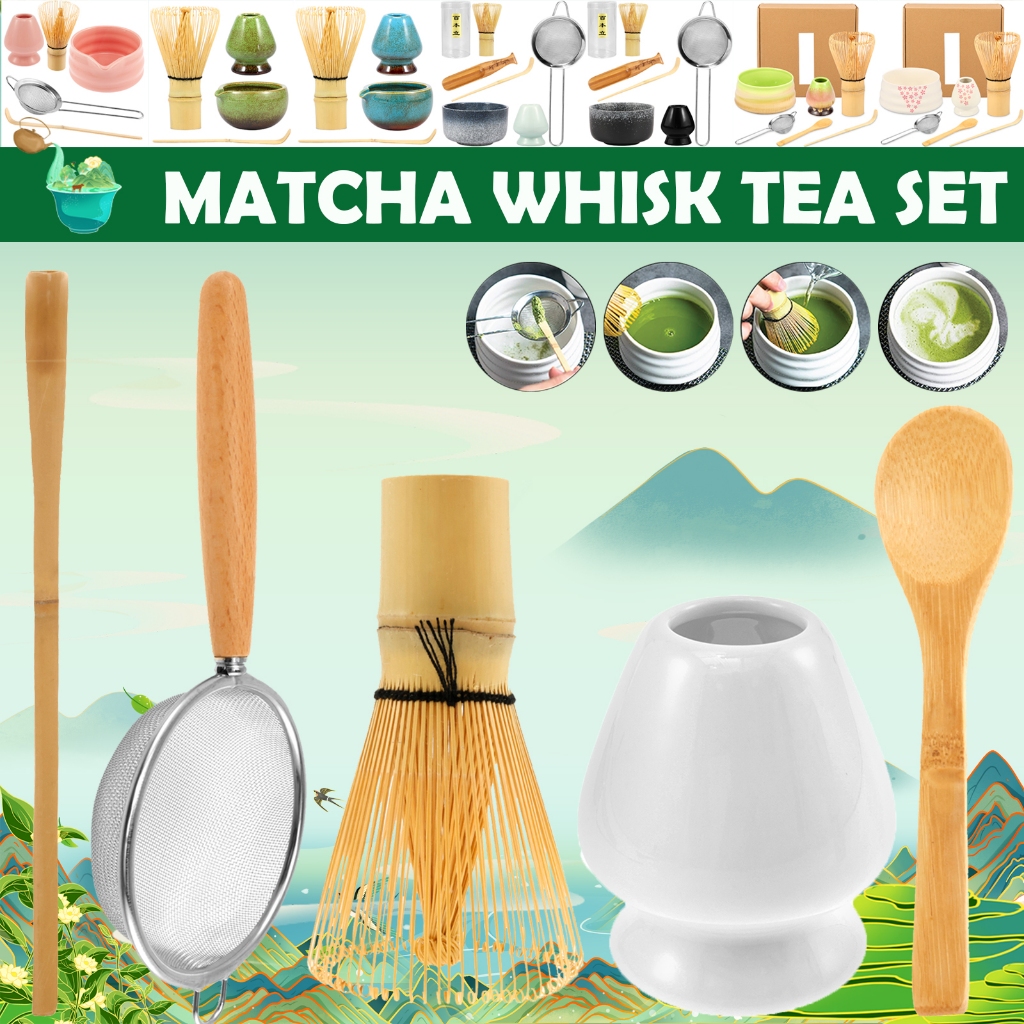 4/5/6/7/8Pcs Japanese Tea Set Matcha Whisk Set Matcha Bowl with Pouring ...