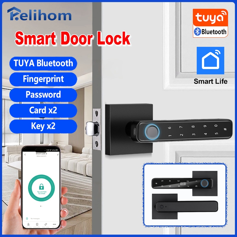 Relihom S44 Smart Lock Tuya Bluetooth Smart Door Lock Smart ...