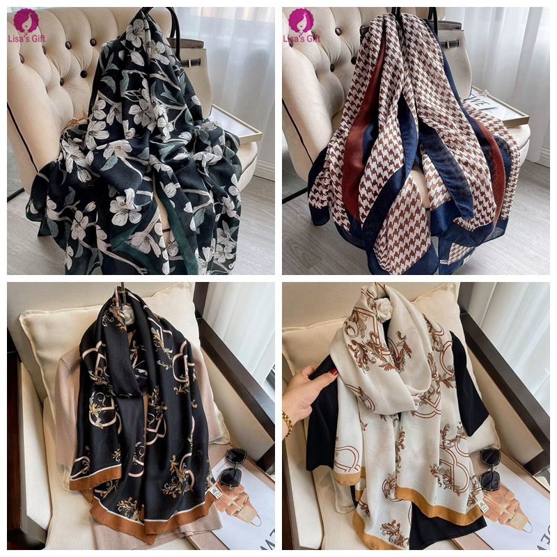 Lisa Fashion Muslim Comfy Shawl Daisy Floral Pattern Printed Shawl