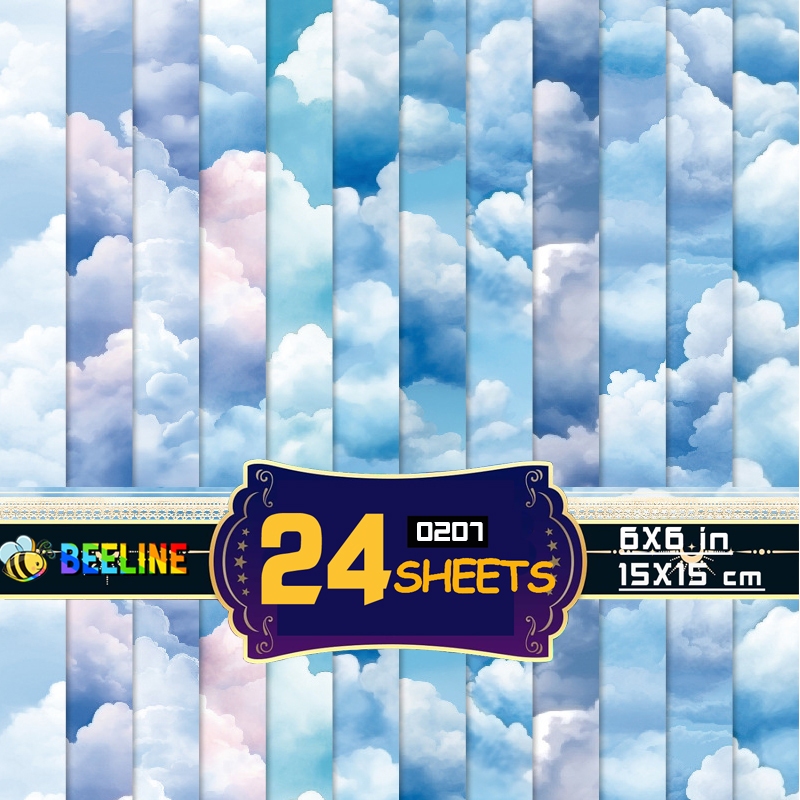 Beeline 24 Sheets Scrap Paper 15cm Origami Sky Scrapbook Paper Wrapper ...