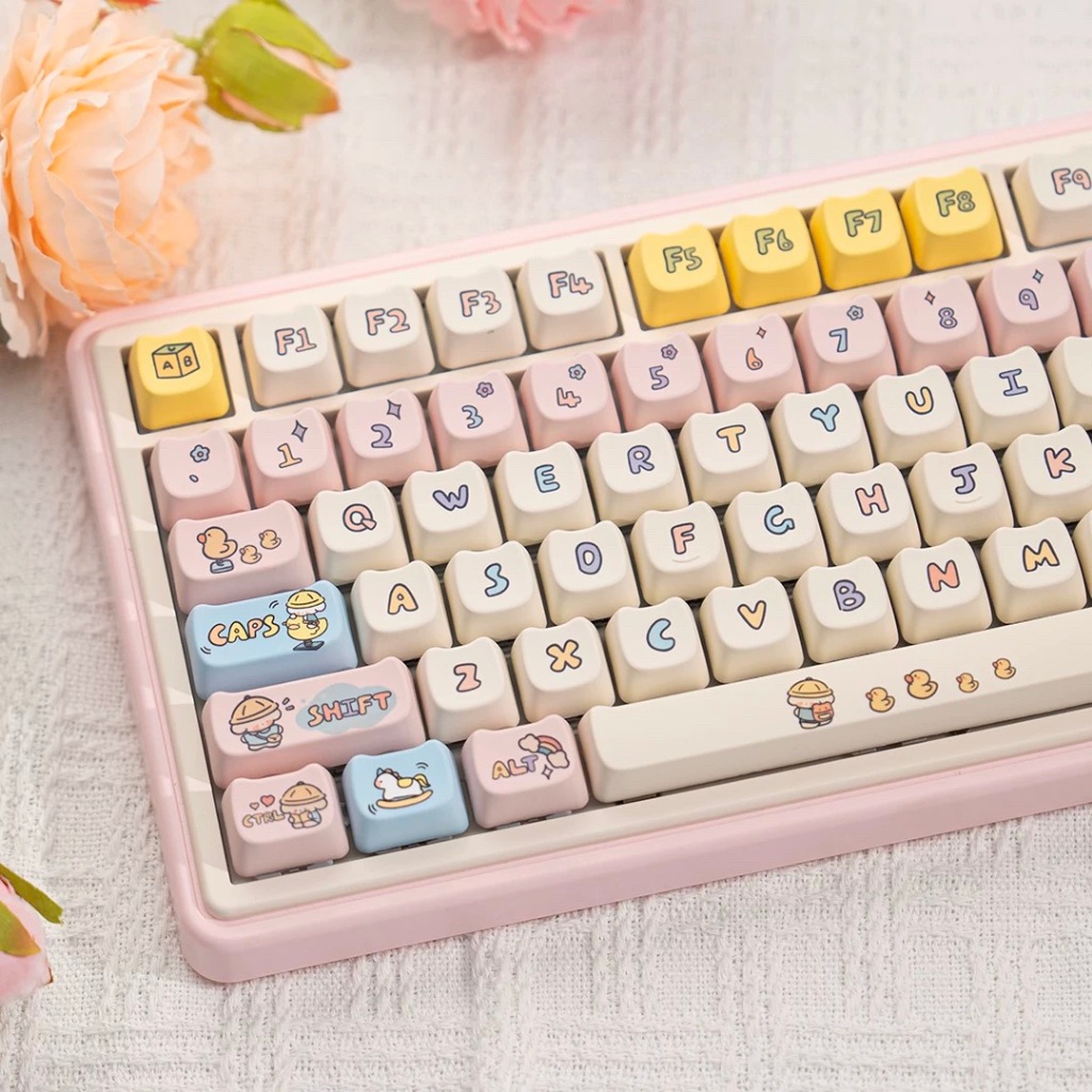 Kindergarten Theme Keycap 136 Keys MAO Profile DYE-SUB PBT Material ...