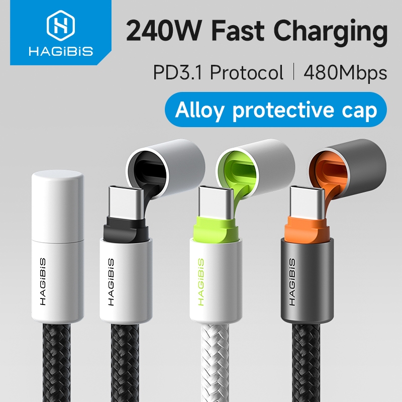 Câble USB-C Vers USB-C Hagibis 240W Avec Affichage LED - Charge Rapide PD