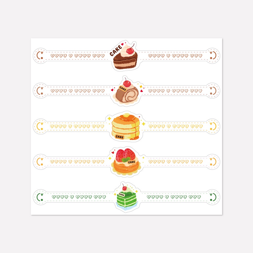 50 Pcs/Pack Cute Cake Stickers Baking Cake Dessert Packaging Decoration ...