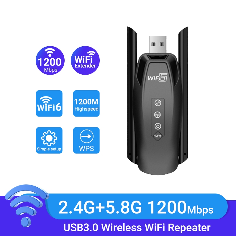 AX1200 Wireless WiFi Repeater WIFI Range Extender WiFi Signal Booster 2 ...