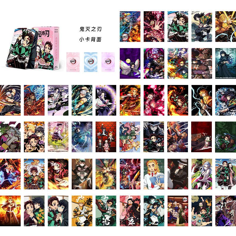 Demon Slayer lomo card 50pcs Capybara sanrio kuromi pony card labubu ...