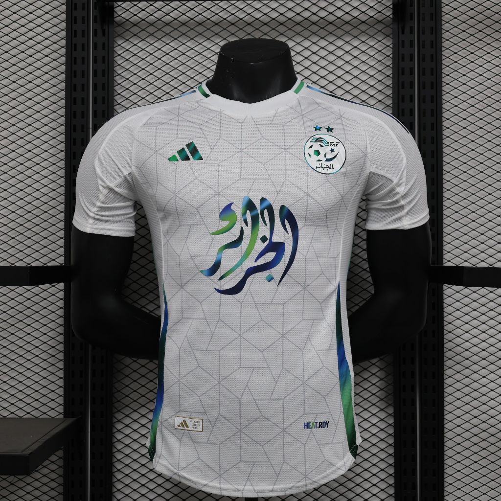 Maillot De Foot Algérie Palestine – Édition Keffieh – Blanc – Homme – 2024-25