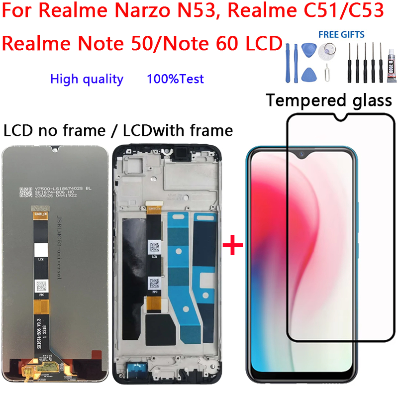 Original LCD For Realme Narzo N53 C53 Note 50 Note 60 Display Touch ...