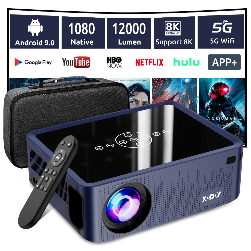 XGODY Smart Android 12 Projector X1 Pro 8K 16000 Lumens Projector Ultra ...