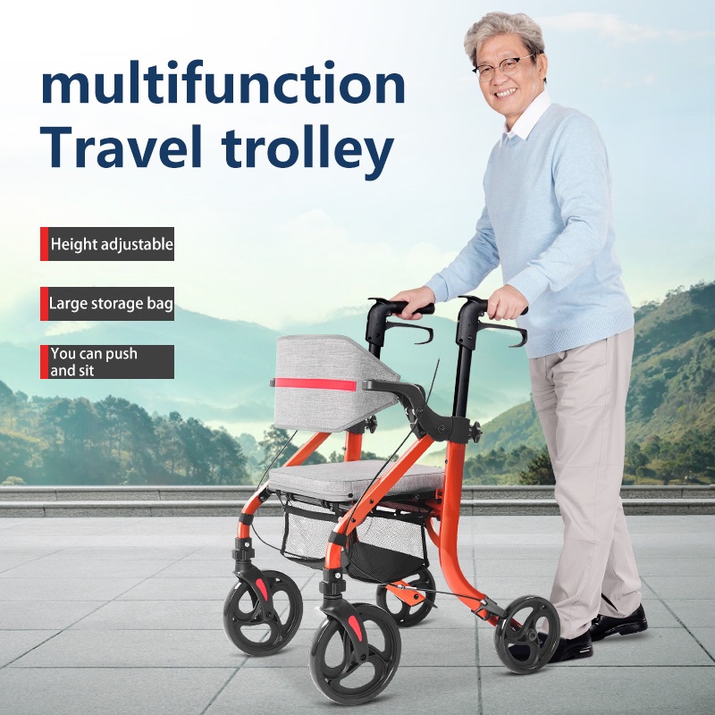KANBEIO Walker Wheelchair Dual Purpose Foldable Wheels, Walker Aids for ...