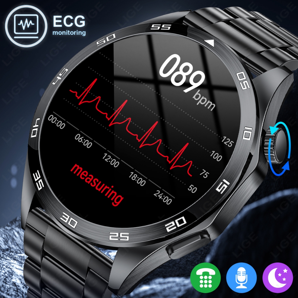 LIGE GT4 Pro Smart Watch Original Men Sports Waterproof Fitness Tracker Bluetooth Call Smart Bracelet ECG Health Monitor Smartwatch For Android IOS