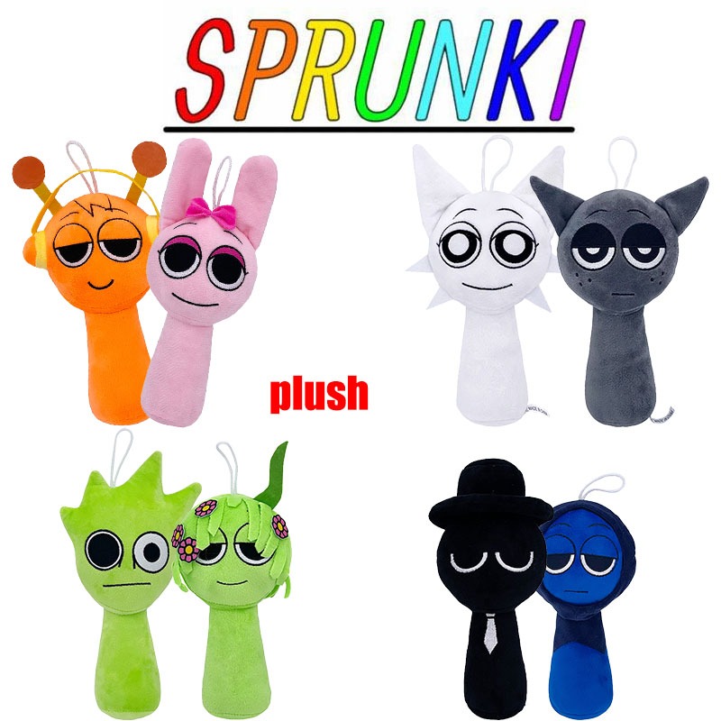 New Incredibox Sprunki Plush Toy Set Oren Pinki Wenda Gray Black Jevin ...