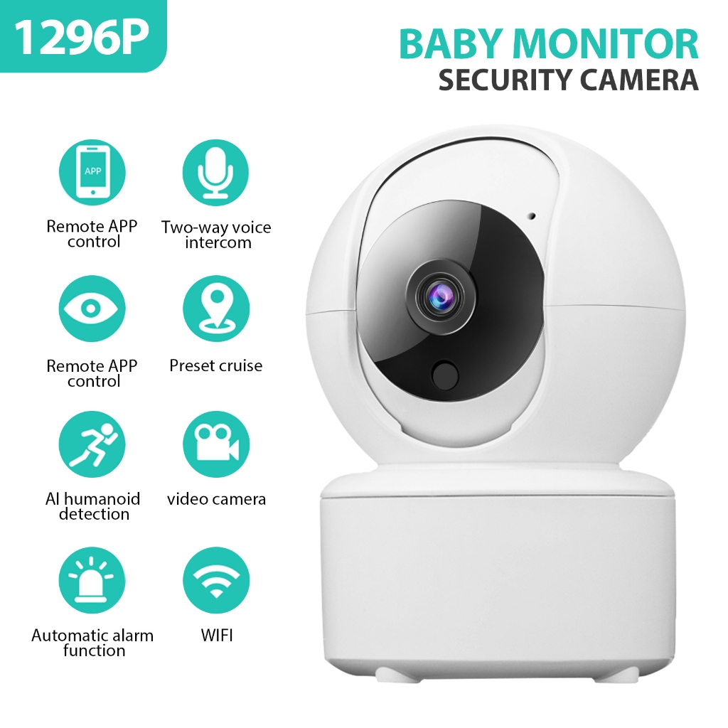 3MP CCTV Camera Full HD 1296P Smart IP Security Camera Home Connectable ...