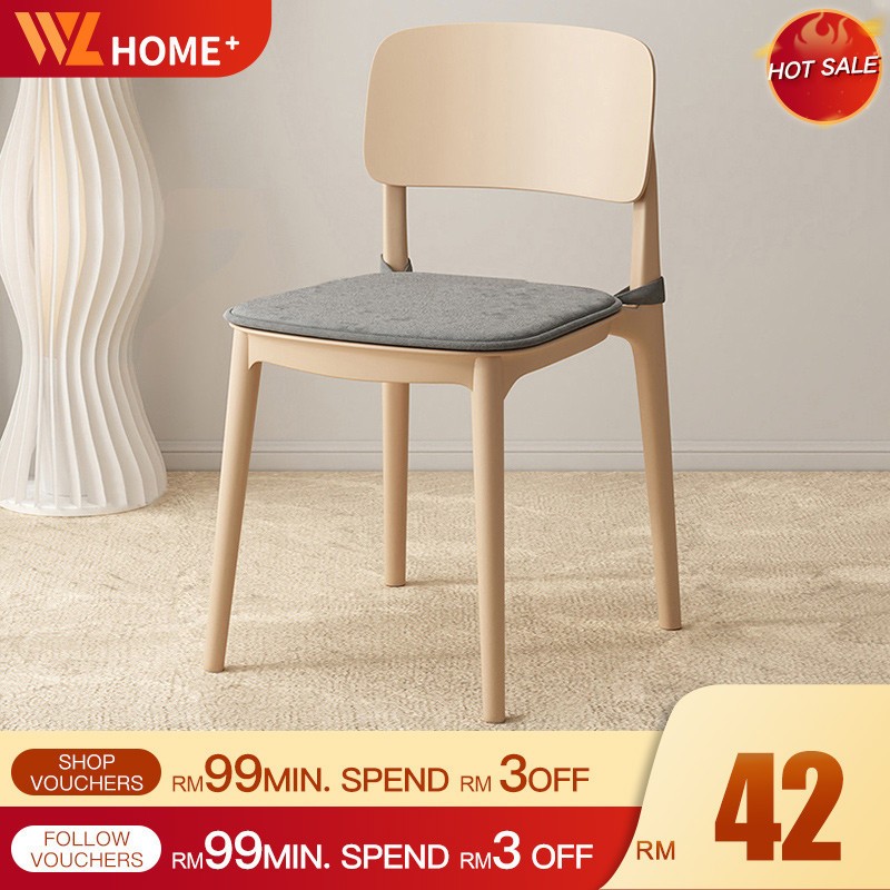Dining Chair With Cushion Plastic Chair Meja Makan Murah Modern