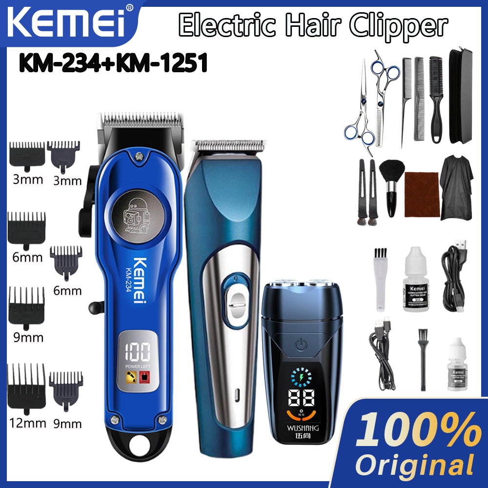 KEIMEI Rechargeable Hair Clipper and Trimmer Set