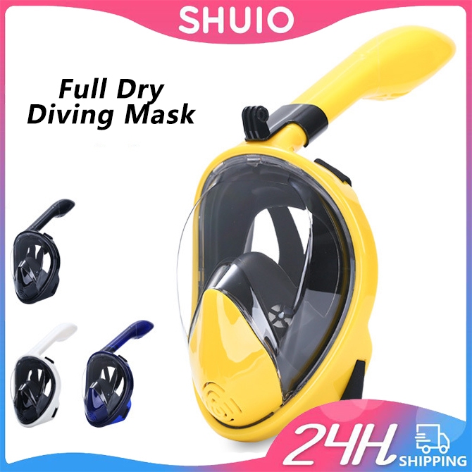 SHUIO Snorkeling Diving Goggles Easy Breathing Diving Scuba Full Face ...