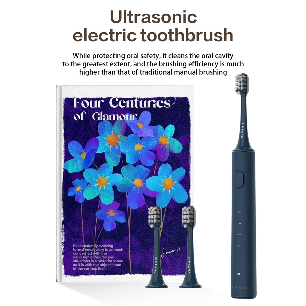 SIMPANG Intelligent Electric Toothbrush Waterproof Wireless Charging ...