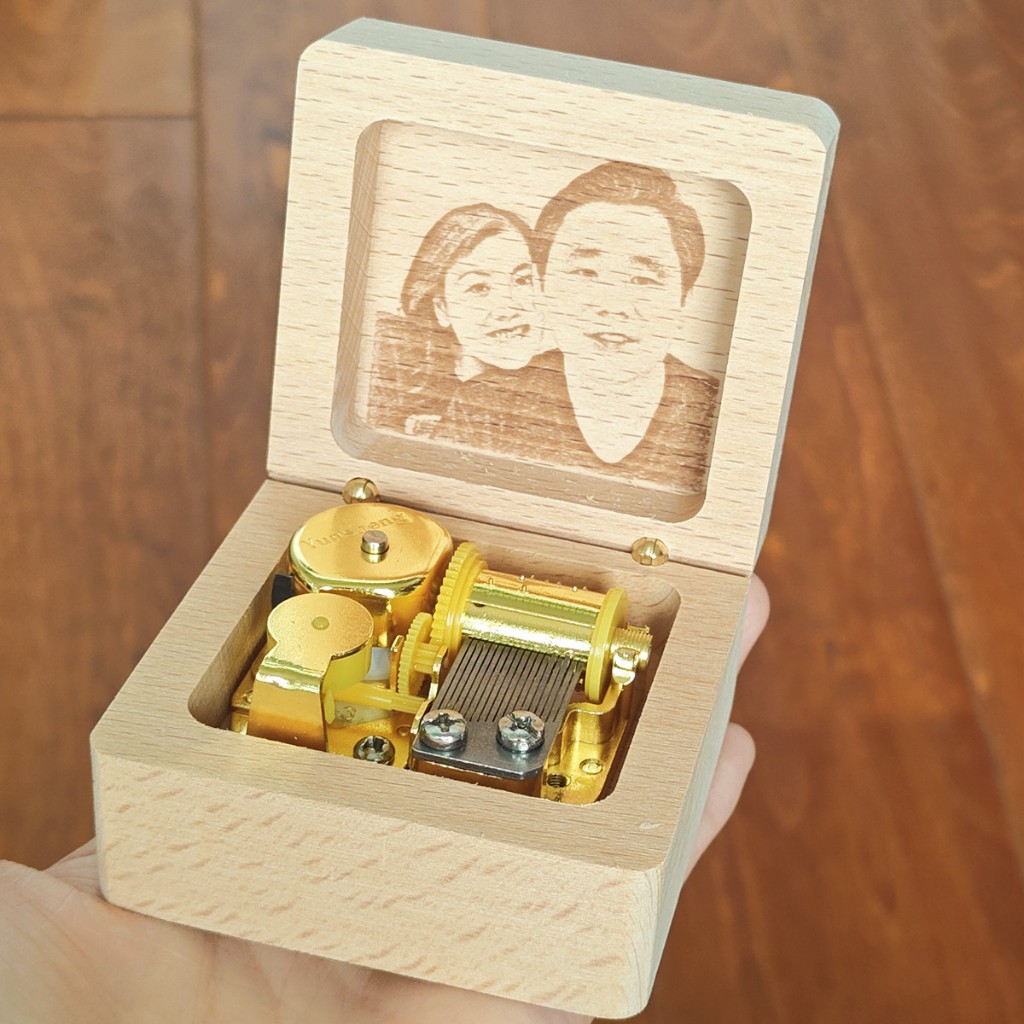 Handmade Wooden customized engraved photo Happy 10th wedding ...