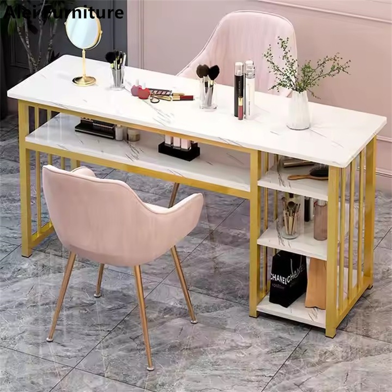 Modern design luxury nail table set salon furniture nail salon ...