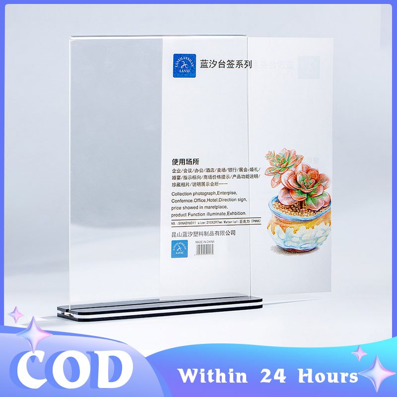A4 Menu Rack Conference Stand Restaurant Desktop Display Billboard ...