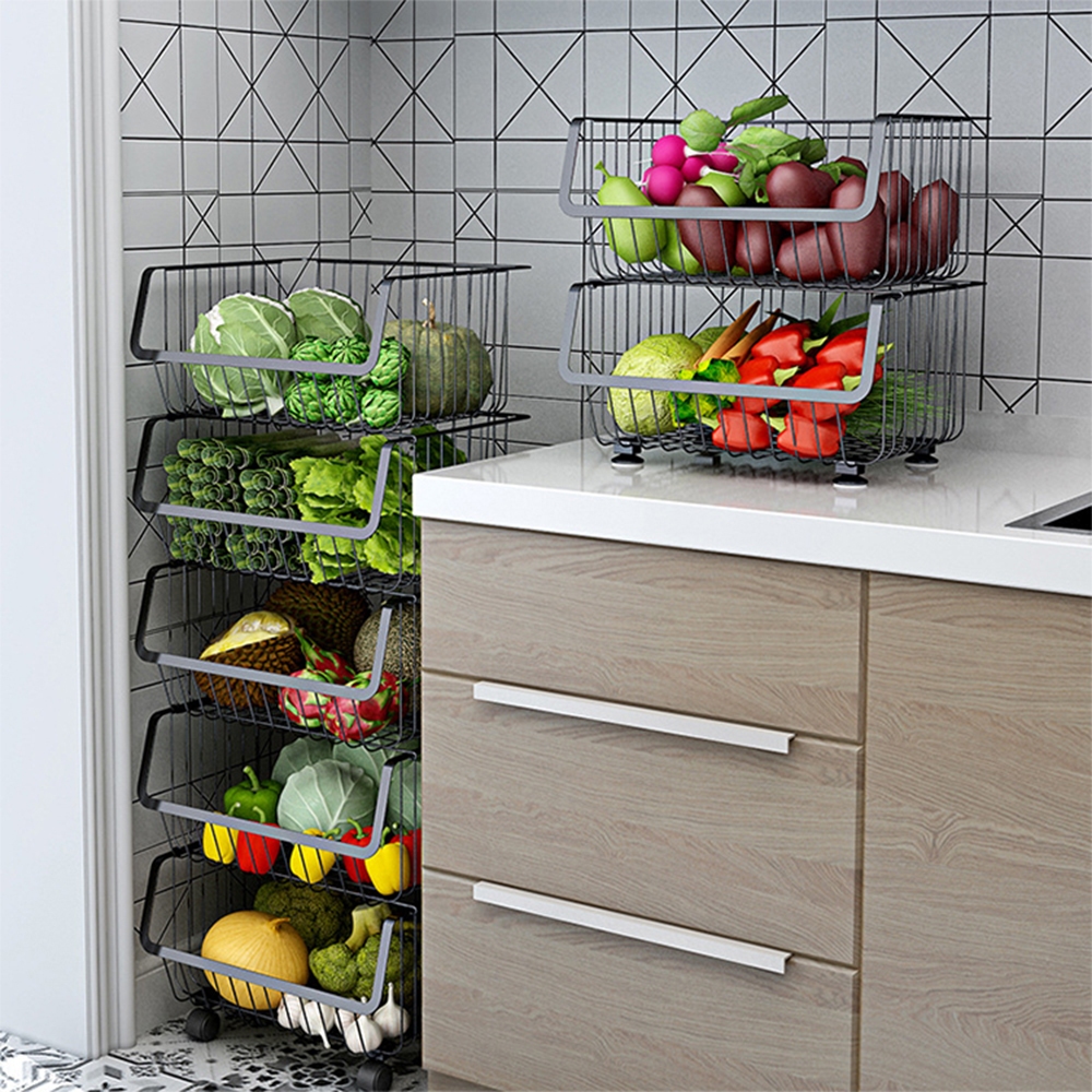 Organizers Basket Multi-layer Storage Rack Vegetable and Fruit Basket ...