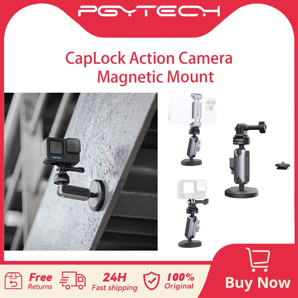 PGYTECH CapLock Action Camera Magnetic Mount For DJI Pocket 3/GoPro ...