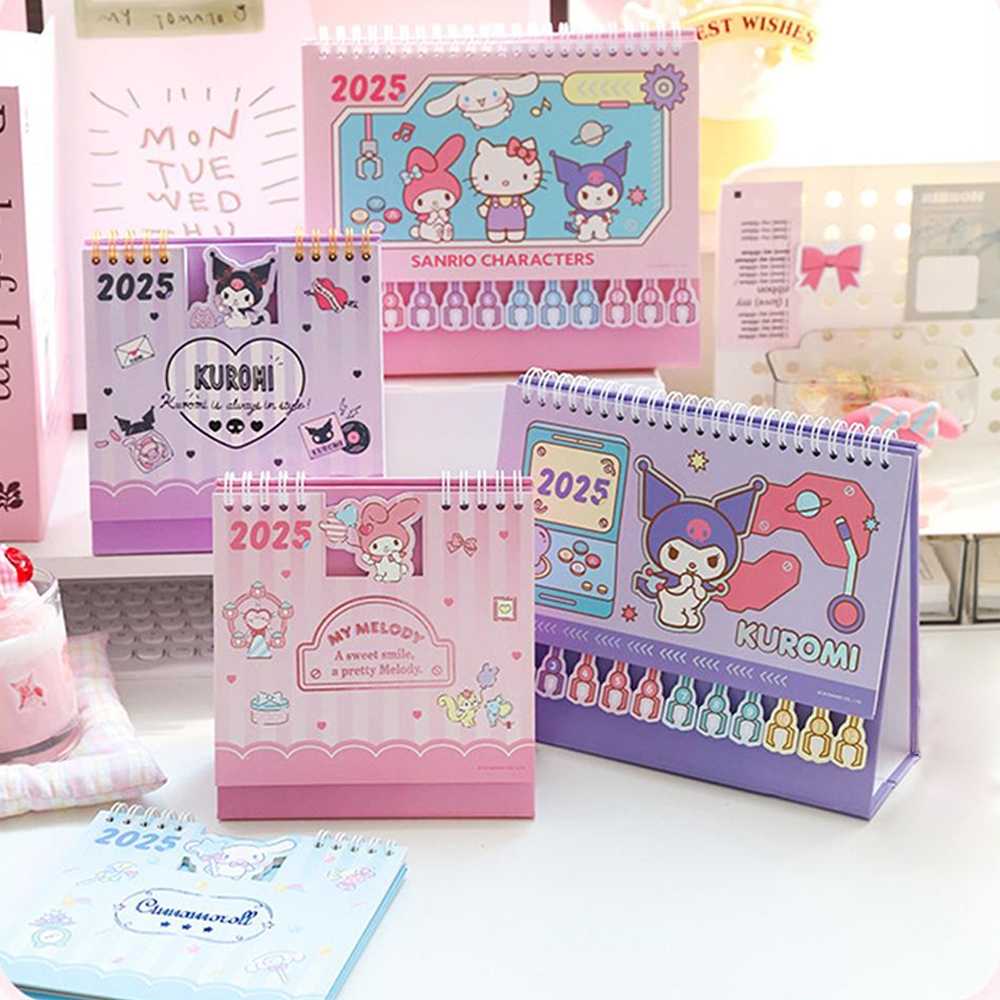 Sanrio 2025 Desk Calendar Monthly Calendar Selfdiscipline Checkin