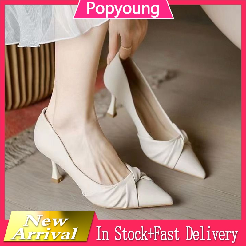 Ready Stock High Heel Shoe Spring Summer New Thin Heel Pointed Style ...