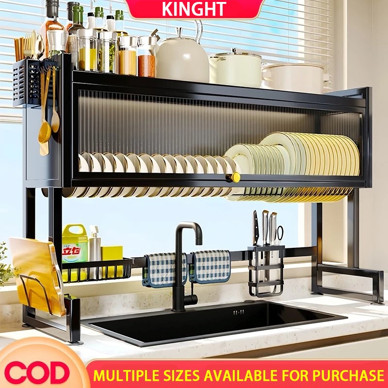 Rak Pinggan Sinki Mangkuk Stainless Steel Rak Dapur Drying Rack Dish ...
