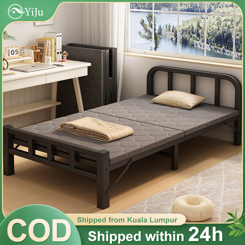 【𝟐-𝟑 𝐝𝐚𝐲𝐬 𝐝𝐞𝐥𝐢𝐯𝐞𝐫𝐲】YIJU Folding Bed Frame Katil Lipat Katil Besi Super ...