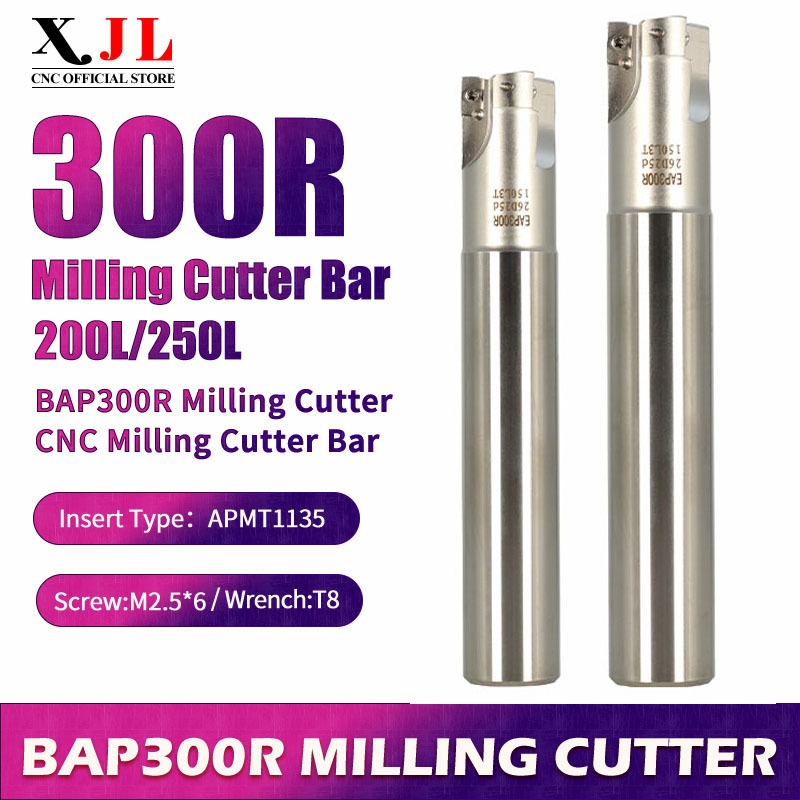 Bap300r Milling Cutter Bar 200L 250L APMT1135 Carbide Insert Cutting ...