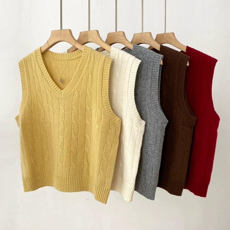 All-match V-neck Three-button Women's Vest main image 0