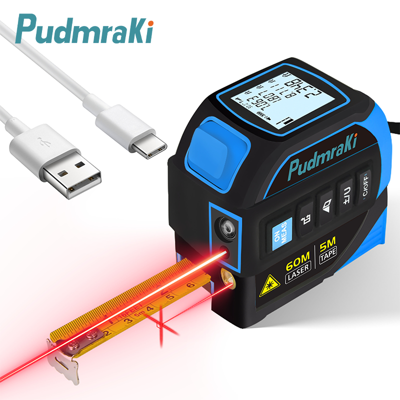 4 in 1 Laser Tape Measure Distance Meter Infrared High Precision ...