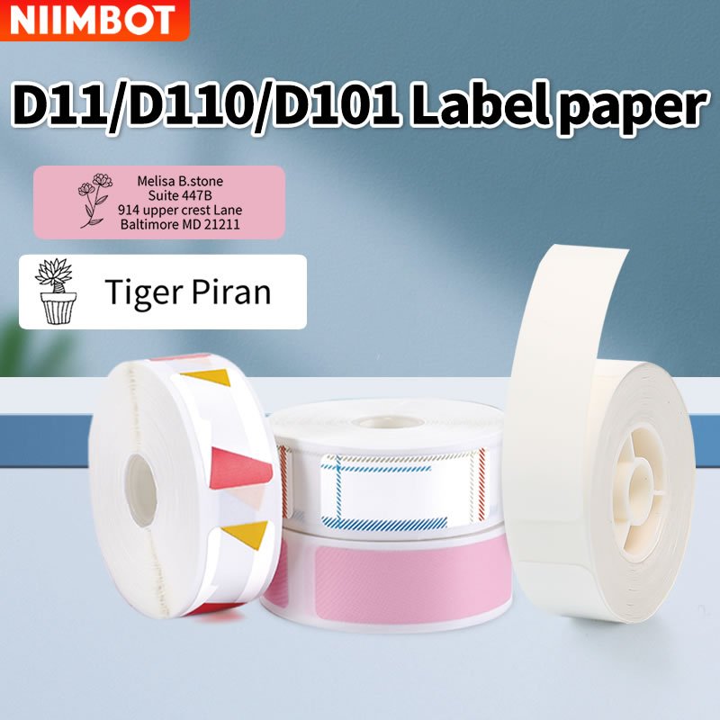 NIIMBOT D110/D11/D101 Colorful Address Name File Folder Waterproof ...