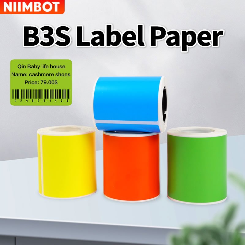 NIIMBOT B3S Colorful Multi-Purpose Waterproof Label Sticker QR Code ...