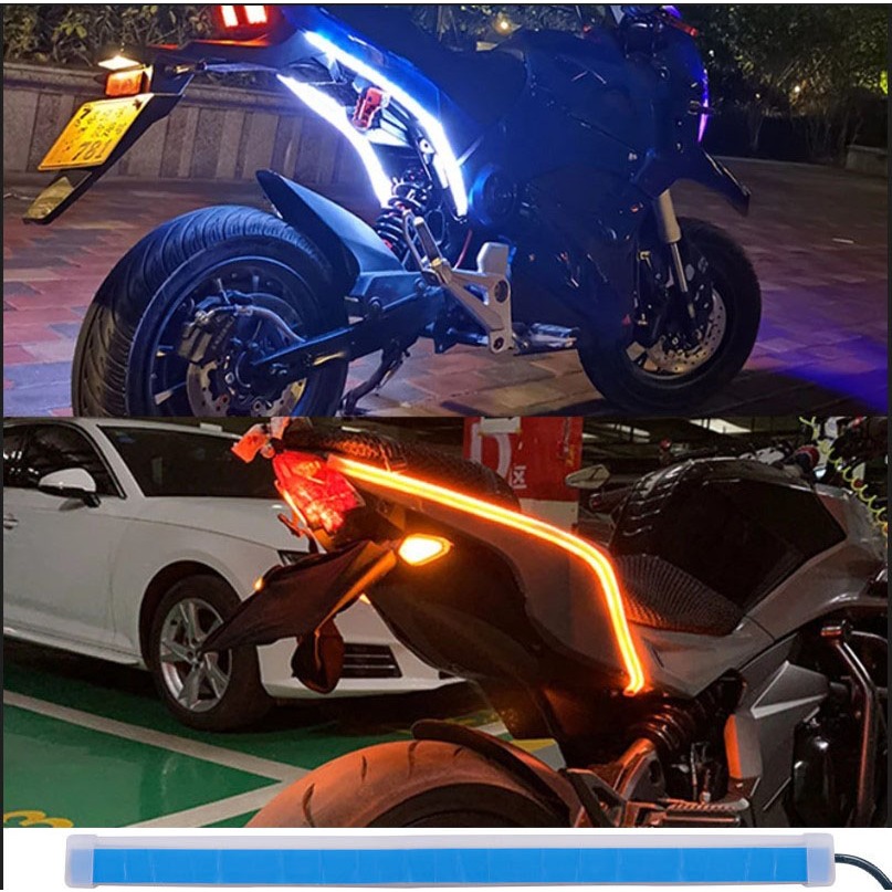 One Strip of Car motorcycle Led 12V flexible two-color lights turn ...