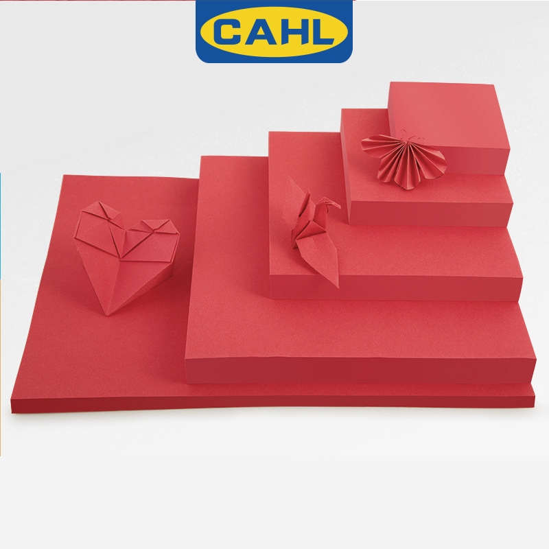 Red Origami Papers 100Sheets Square Double Sided Colored Paper Easy ...
