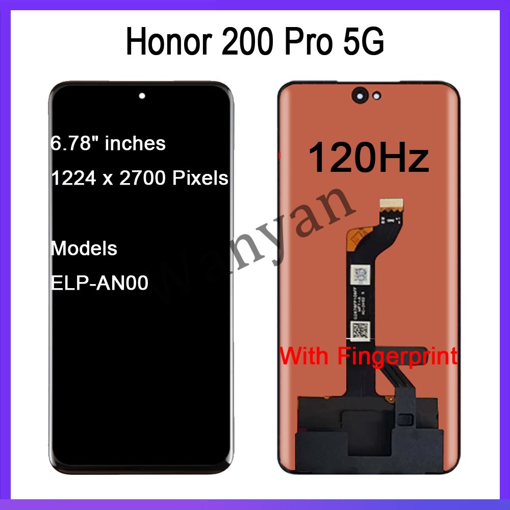 Écran LCD + Vitre Tactile Honor 200 5G Noir – Pièce D'occasion Réparable