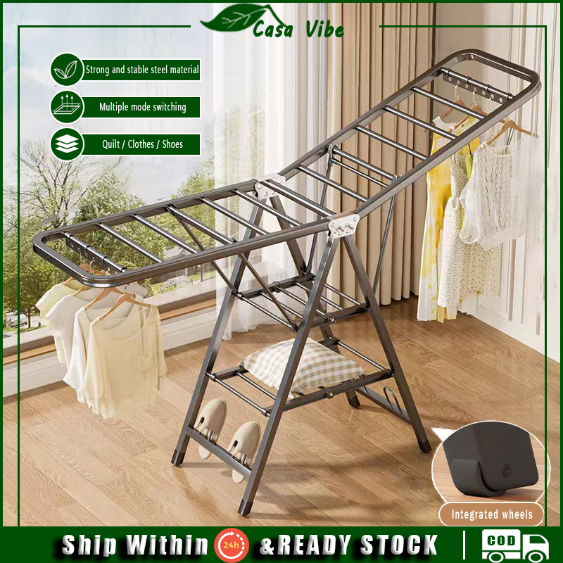 Foldable Clothes Drying Rack Indoor Ampaian Baju Clothes Rack Outdoor ...