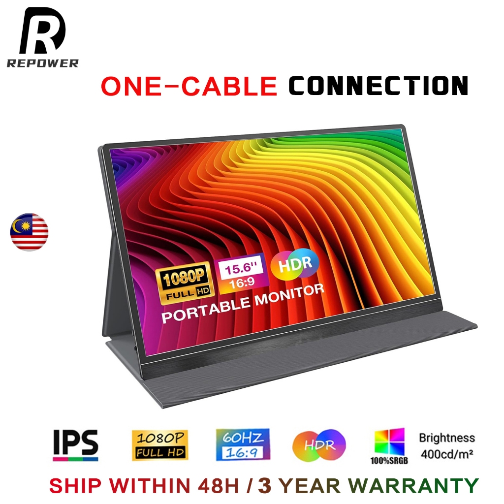 Portable Monitor 14 /15.6 inch External Monitor Touch 1080P HDR PC ...
