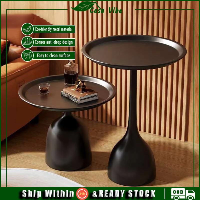 Side Table Nordic Coffee Table Round Table Meja Kopi Ruang Tamu Bedside ...