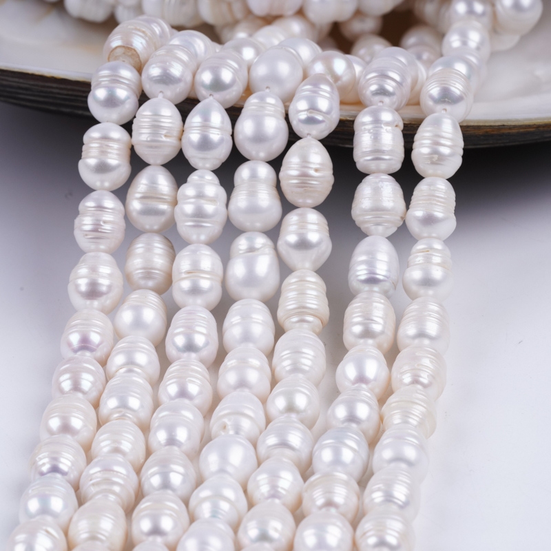 Promotion big size 12-13mm rice pearl string natural freshwater rice ...