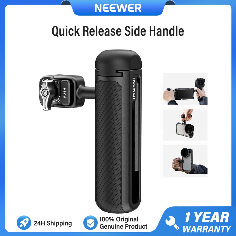 NEEWER Quick Release Phone Cage Side Handle With Lock & Cold Shoe ...