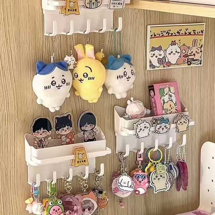 Guzi Bar Keychain Display Rack Hook Wall Hanging Perforation-Free Hook ...