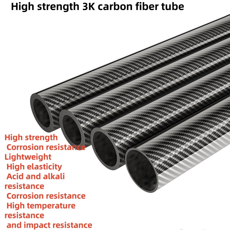 Tubo In Fibra Di Carbonio 30mm 3K – OD30mm X ID26/27/28mm – Lunghezza 1000mm – WHBEST