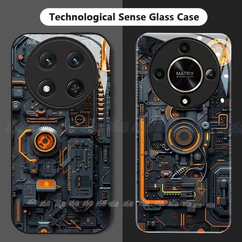 SEAHAI Cover For Honor X7c / Honor 200 Smart 5G With Magnetic Adsorption Function, Ultra Thin Soft Liquid Silicone Case, Elegant Matte TPU Bumper Shockproof Case – Black