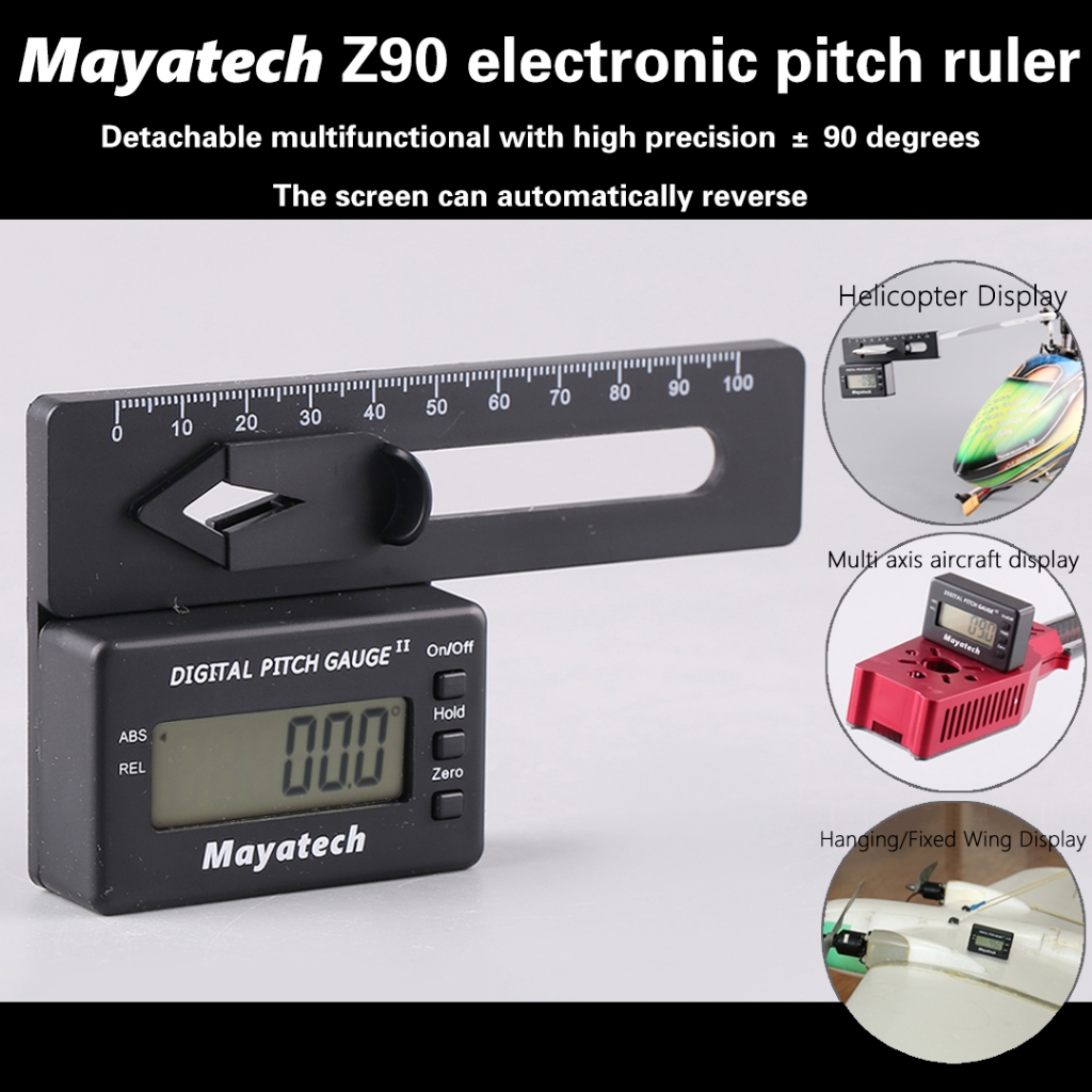 New Digital Pitch Gauge TL90 For 250 450 500 600 700 RC Helicopter Heli ...