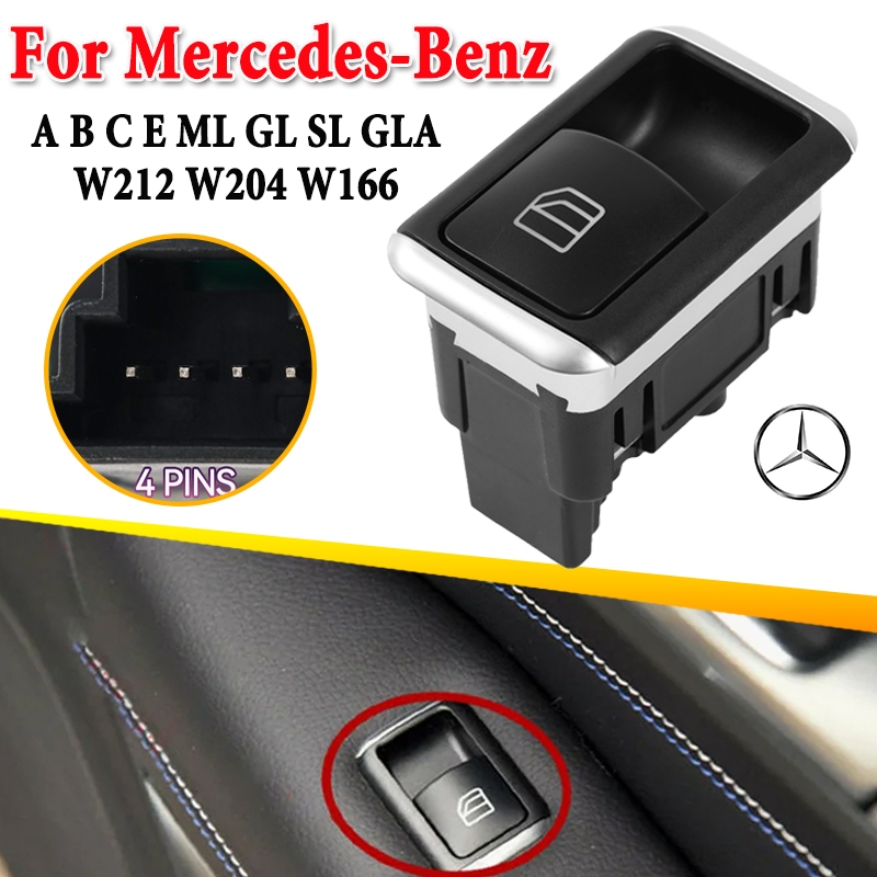 Door Lock Switch Button Left Side For Mercedes Benz W204