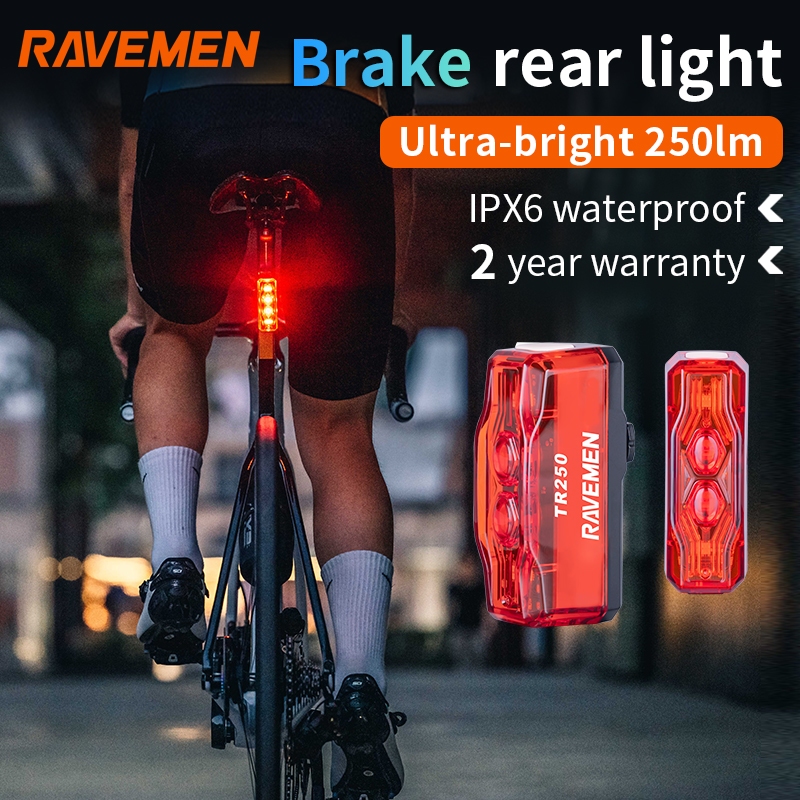 thumbnail image 2 of Buy RAVEMEN CL06 Bicycle Light, 50 Lumens, Tail Light, Brake Sensor & Light Sensor, Safety Light... 2 of 11
