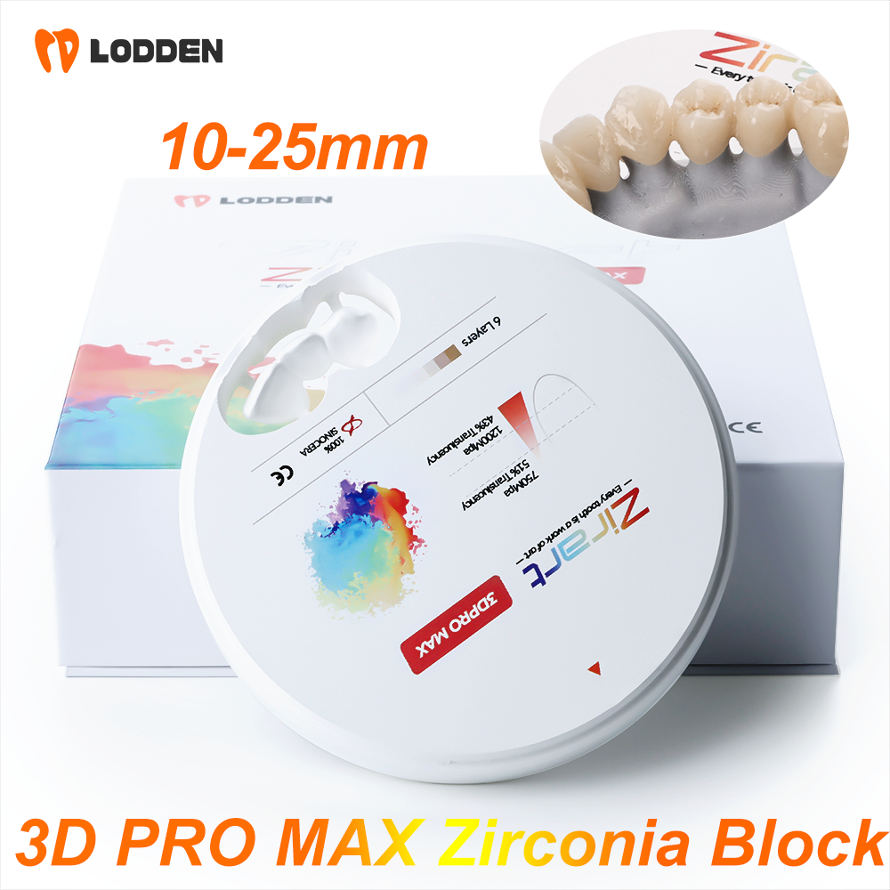 3D Pro Max Dental Zirconia Block Multilayer CAD CAM Open System 98x14 ...