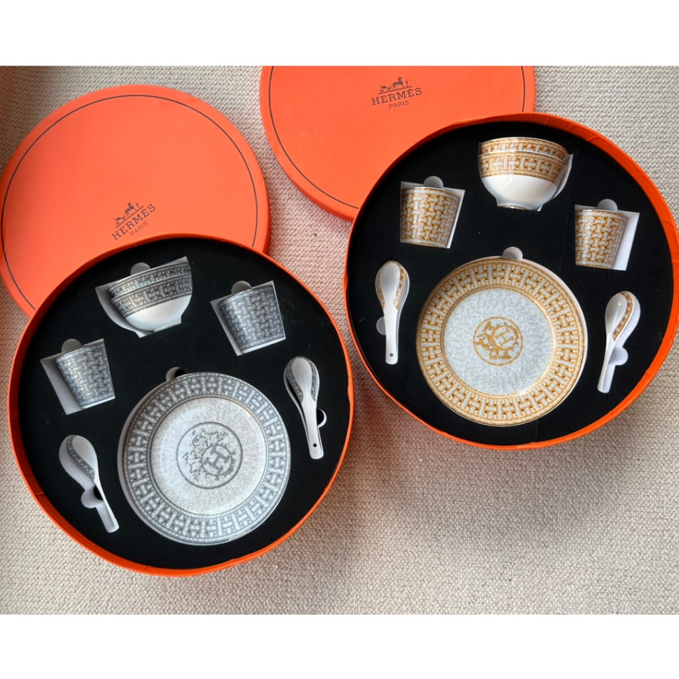 【Shang family】Her·mes new mosaic series dual color ceramic tableware 10 ...